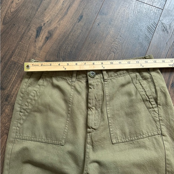 THE GREAT. Women’s Cropped Dark Green The Frayed Ranger Raw Hem (Size 25) - Picture 7 of 10